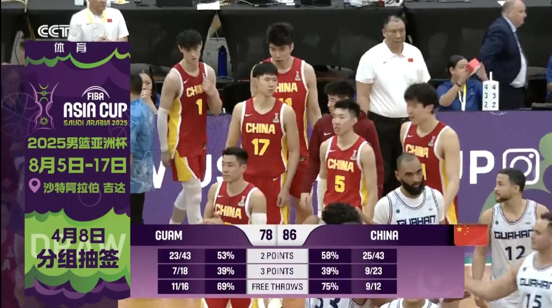 亚洲杯半决赛：中国男篮惨遭惨败