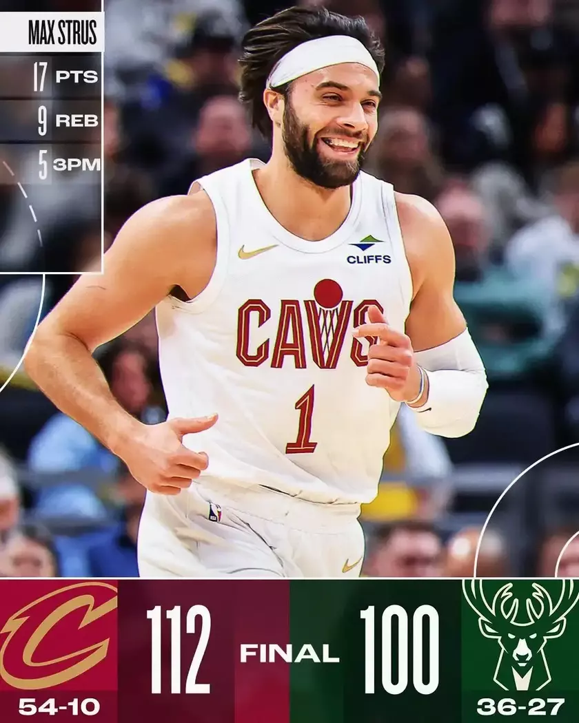 雄鹿战胜骑士，亚当斯内线优势明显